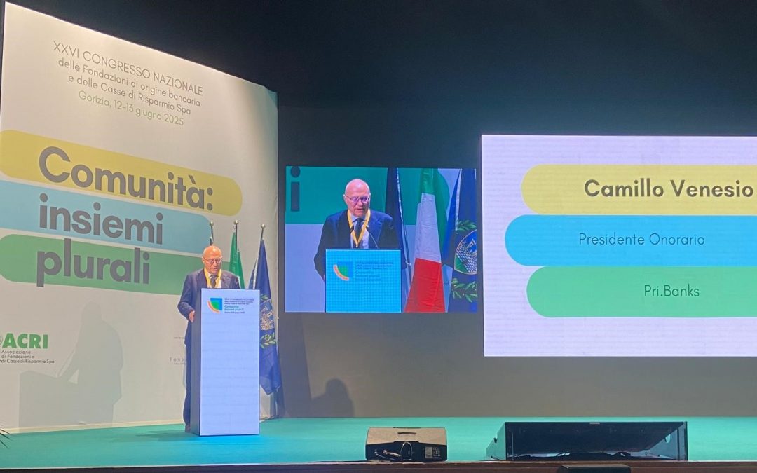 Camillo Venesio al XXVI Congresso Nazionale delle Fondazioni di origine bancaria e delle Casse di Risparmio Spa, promosso da ACRI